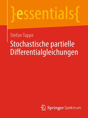 cover image of Stochastische partielle Differentialgleichungen